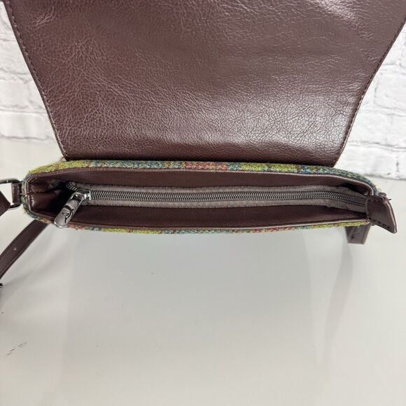 Glen Appin of Scotland Harris Tweed Torridon Wool Multi Plaid Shoulder Bag NWOT - Picture 12 of 14